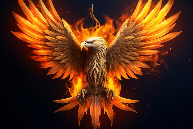 foto fire eagle logo ai render