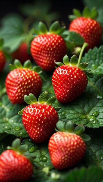 foto fragole fresche su tavolo di legno