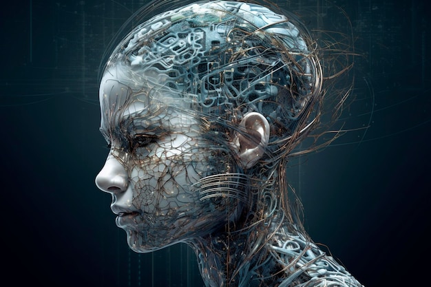 Foto futuristica dell'intelligenza artificiale