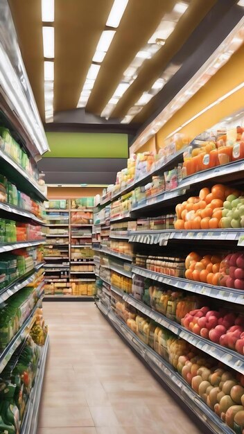 Foto fuzzy del supermercato