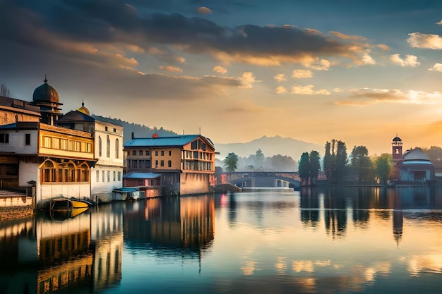 Foto gratis bellissime montagne innevate paesaggio dello stato del kashmir india