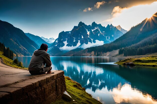 Foto gratis bellissime montagne innevate paesaggio dello stato del kashmir india