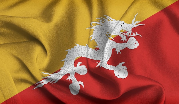 Foto gratis della bandiera del Bhutan