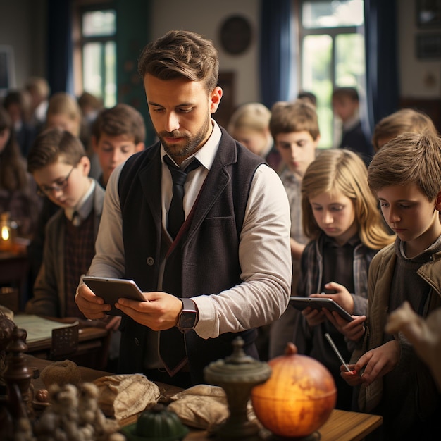 Foto gratis studenti della scuola primaria in classe