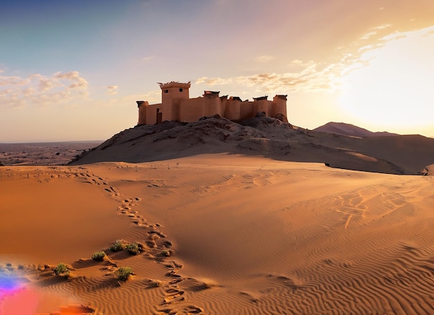 Foto gratis Un castello nel deserto