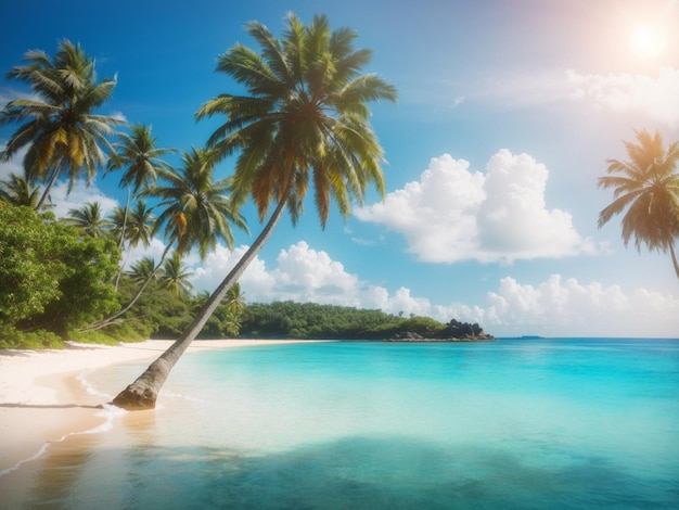 Foto gratuita bellissima spiaggia tropicale e mare