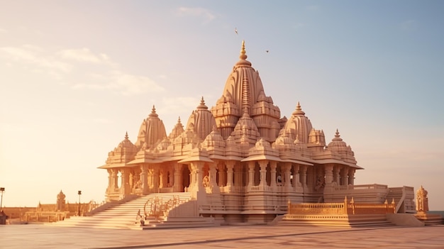 Foto Il più famoso tempio di Dio indiano di nome Somnath Mahadev Temple a Somnath generato da AI
