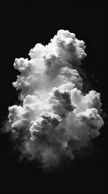 Foto in bianco e nero di una nuvola nel cielo
