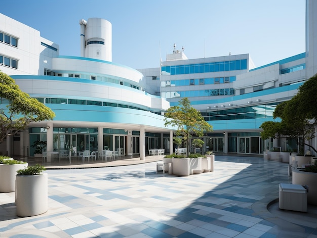 Foto in stile medicina ospedaliera di colori bianco blu