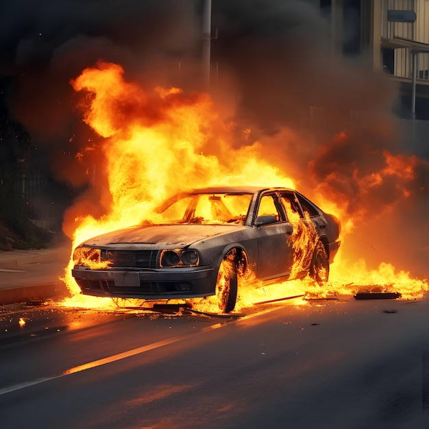 Foto Incidente d'auto Violenza di protesta