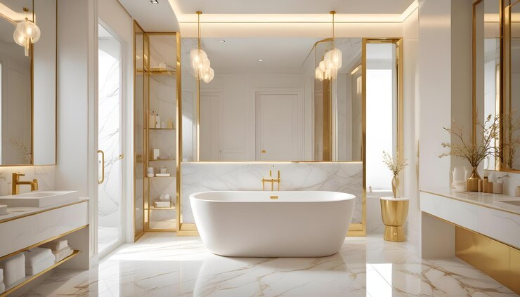 Foto interior ruang desain modern ilustrasi 3D