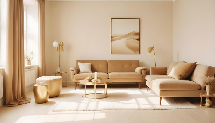 Foto interior ruang desain modern ilustrasi 3D
