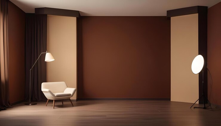 Foto interior ruang desain modern ilustrasi 3D