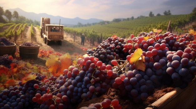 Foto iperrealistica 8K della vendemmia