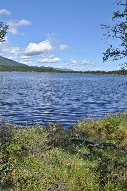 FOTO Lago settentrionale chiaro le montagne il cielo l'acqua