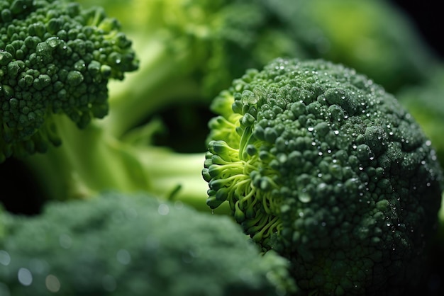 Foto macro del cavolo di broccoli