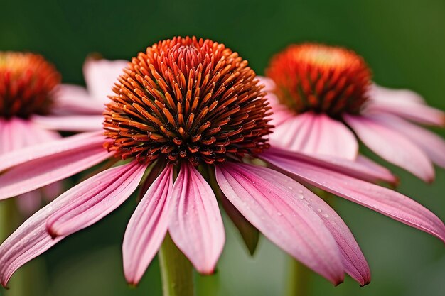 Foto macro del fiore di echinacea in primo piano