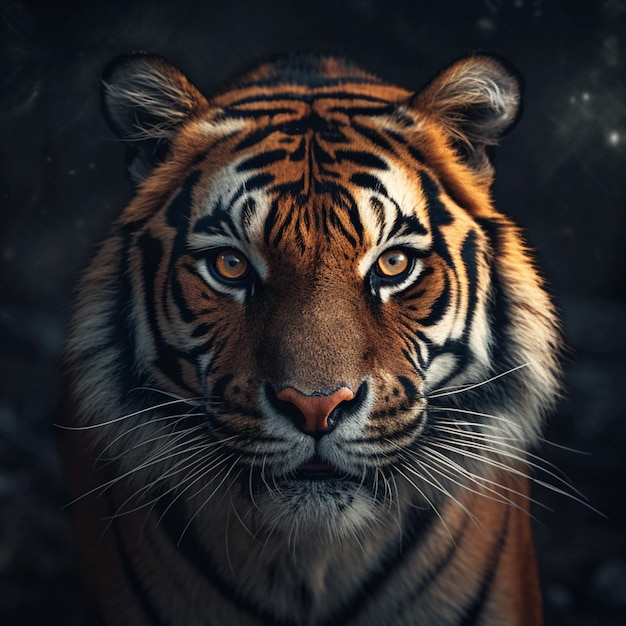 Foto macro epica grezza realistica cinematografica estetica della tigre