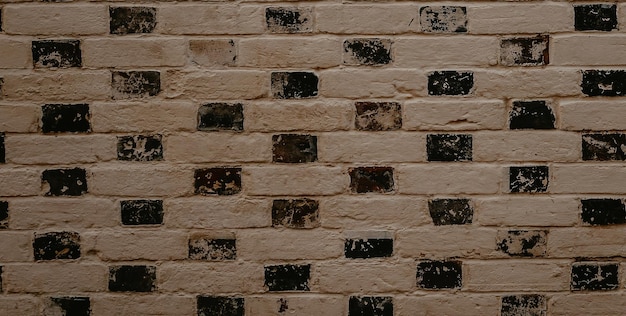 Foto maestosa che ritrae il carattere vintage di un muro di mattoni strutturato
