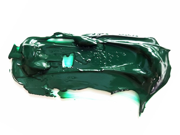 foto modello di pennellata verde su sfondo bianco