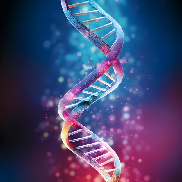 Foto molecola di DNA generativa ai