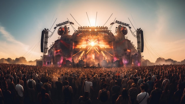 Foto Palco principale ultra realistico come il Tomorrowland Festival