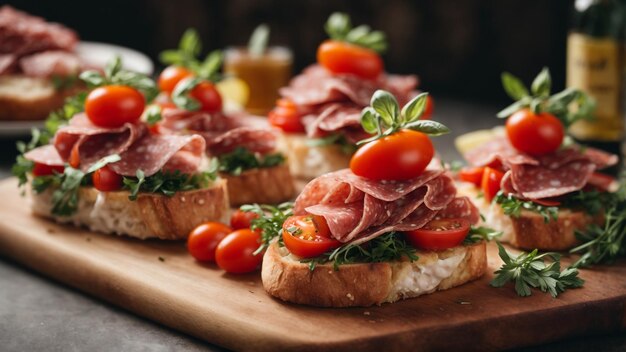 Foto Panini aperti con vero salame italiano e pomodori 4