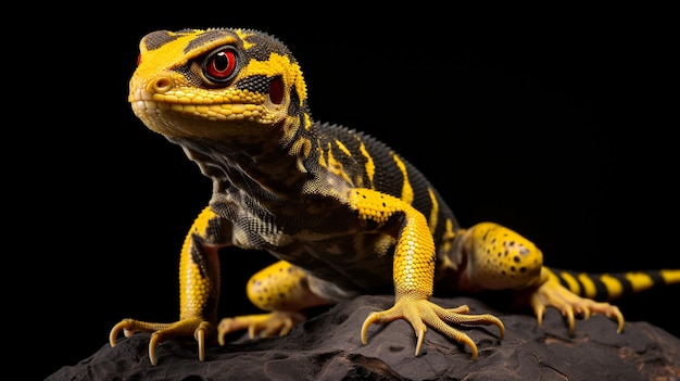 foto primo piano di iguana albina su albero generata dall'intelligenza artificiale