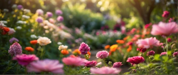 Foto reale come Garden Whispers Un giardino floreale dove i sussurri della natura prendono vita nella natura e l