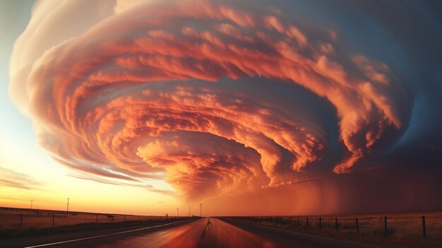 Foto reali di bellissimi cieli nuvolosi