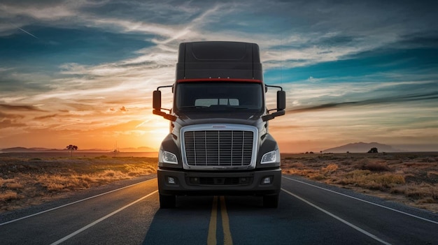 Foto realistica del camion con sfondo bianco isolato e in studio