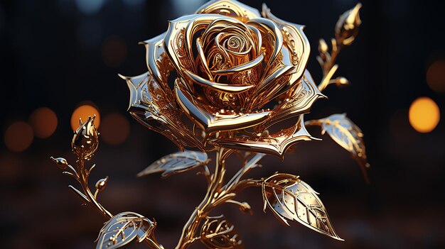 Foto renderizzata 3D del bellissimo design rosa