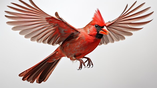 Foto renderizzata in 3D dell'uccello rosso