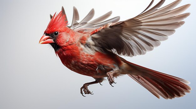 Foto renderizzata in 3D dell'uccello rosso