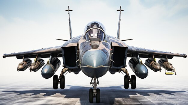Foto renderizzata in 3D di un jet da combattimento