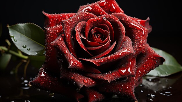 Foto renderizzata in 3D di una rosa rossa