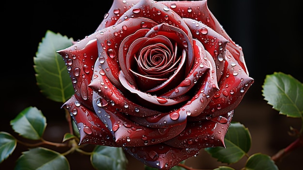 Foto renderizzata in 3D di una rosa rossa