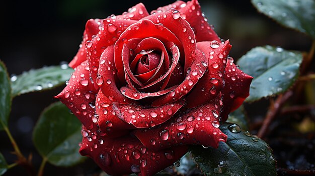 Foto renderizzata in 3D di una rosa rossa