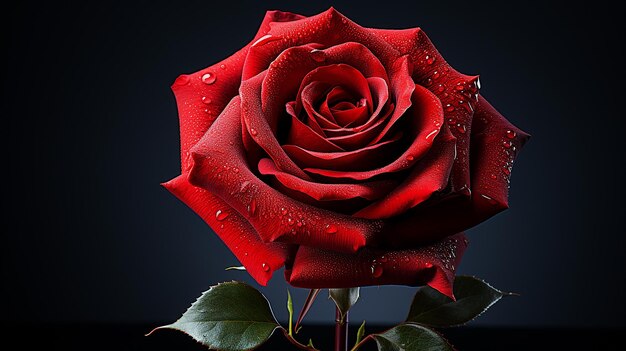 Foto renderizzata in 3D di una rosa rossa