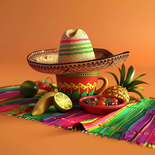 Foto renderizzate in 3D di Cinco de Mayo clip art