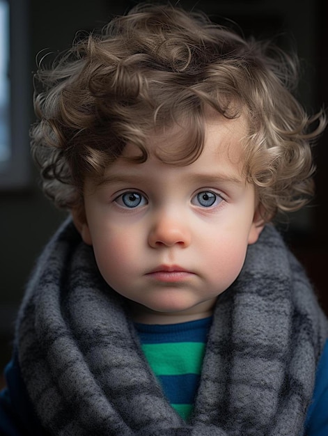 Foto ritratto di capelli lisci maschili da bambino russo