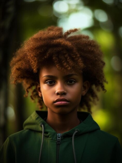 Foto ritratto di un riccio maschio adolescente di Trinidad e Tobagonia