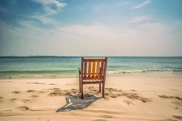 Foto sedia sulla spiaggia