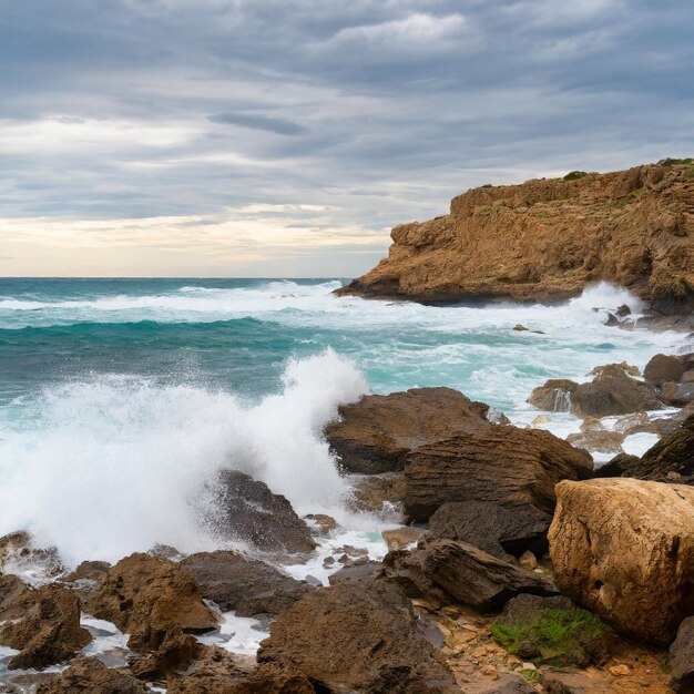 Foto spiaggia rocciosa