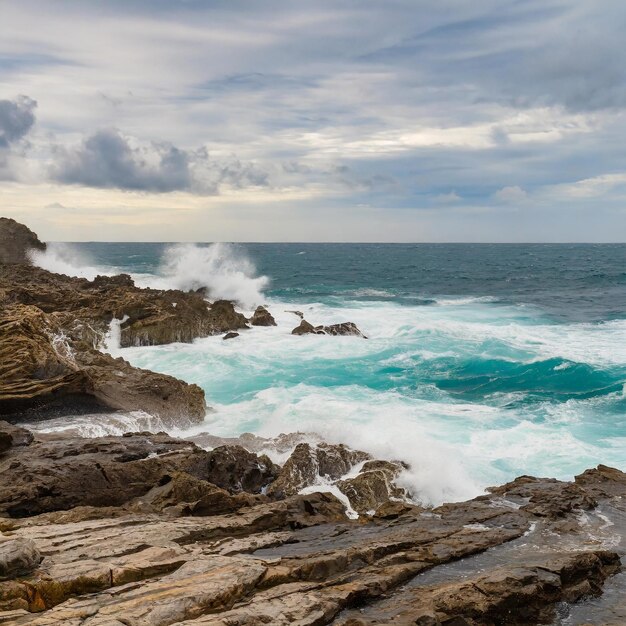 Foto spiaggia rocciosa