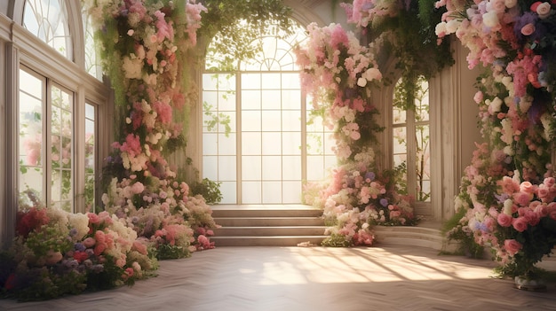 foto stanza floreale di nozze Sala dei fiori di nozze Fiori della stanza di nozze