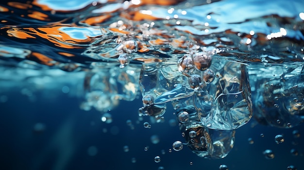 foto subacquea di un bellissimo pesce tropicale bolle sott'acqua sfondo subacqueo