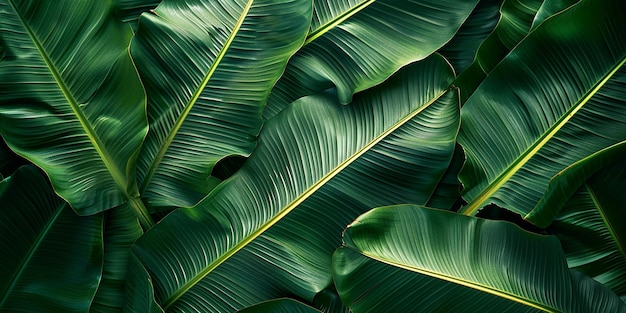 Foto sullo sfondo della foglia di banana verde