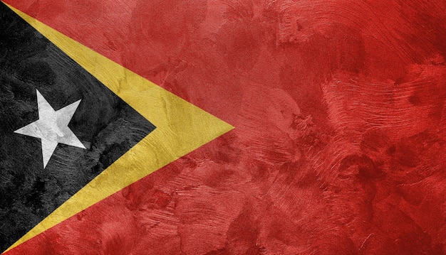 Foto testurizzata della bandiera di Timor Est