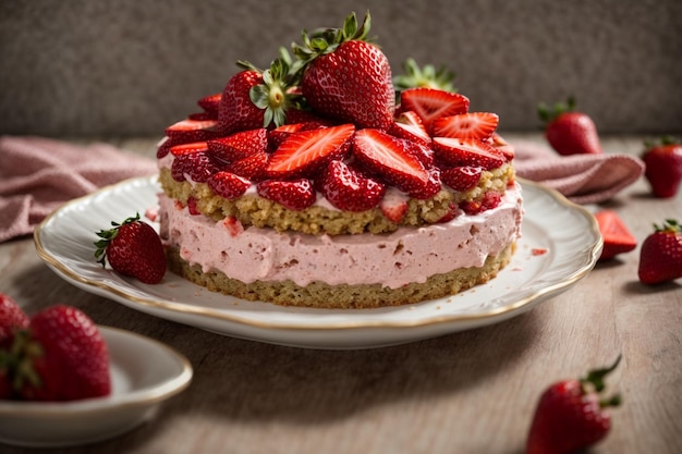 foto torta di fragole